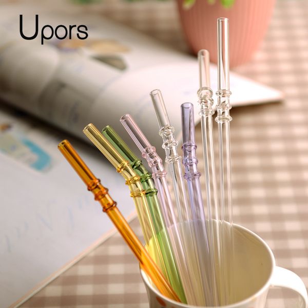 

100pcs / set upors стеклянная сторновка 200mm*8mm многоразовые цветастые стеклянные сторновки