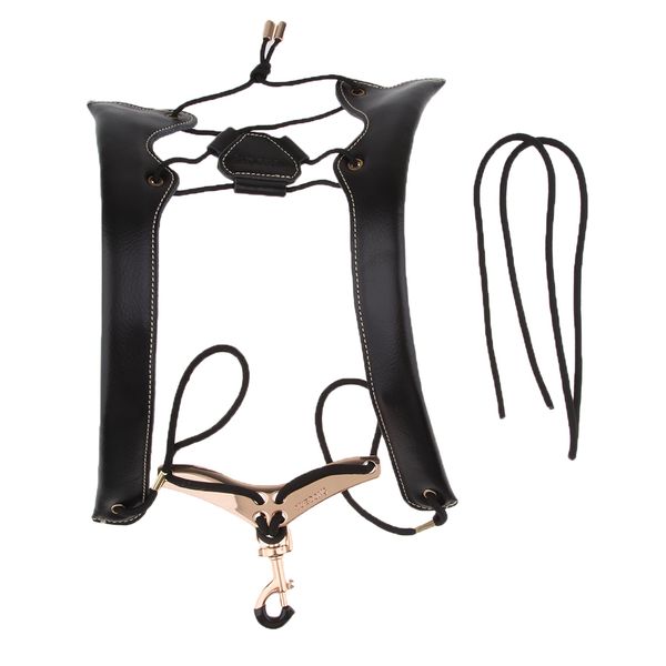 

leather saxophone neck shoulder strap padded belt wind instrument accessory