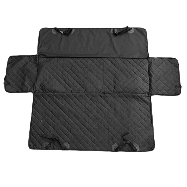 

pet dog cat cover with seat anchors for cars, trucks, and suv black