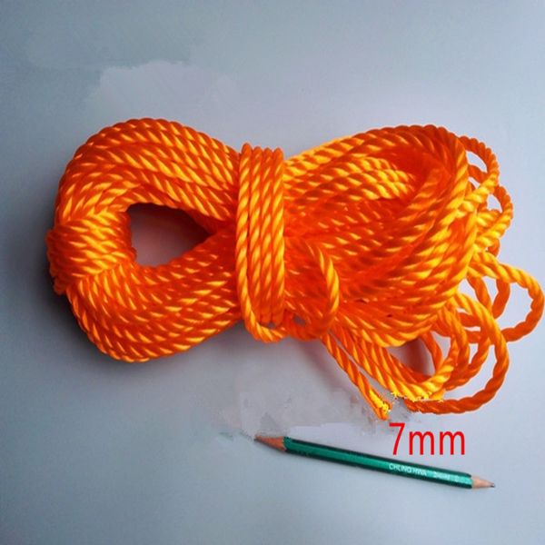 

7mmx20m high strength new material odorless nylon rope clothes tied rope tent packing, Black;white