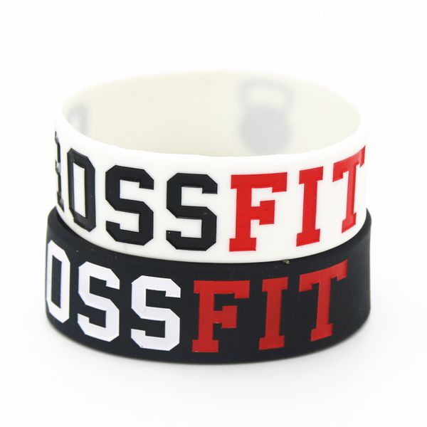 

25pcs new fashion jewelry cross fit bracelets black white silicone rubber crossfit bracelets & bangles wristbands bands sh042, Golden;silver