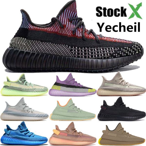 

new classic yecheil yeezreel yeshaya running shoes men kanye west clay desert sage earth citrin cloud white gid zebra static trainer sneaker