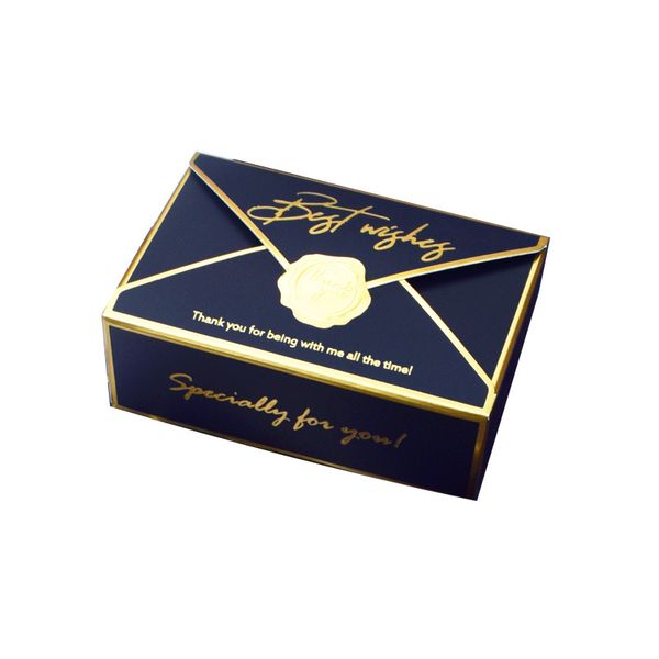 Wedding Gift Box Paper Складная Конверт Стиль площади Candy Box Wed День рождения Подарки Упаковка шоколада Гость Favor обновления
