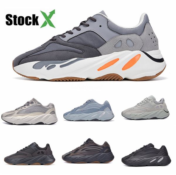 

700 wave runner kanye west carbon teal blue solid grey vanta inertia static running shoes magnet tephra mauve men designer shoes sneak#qa268