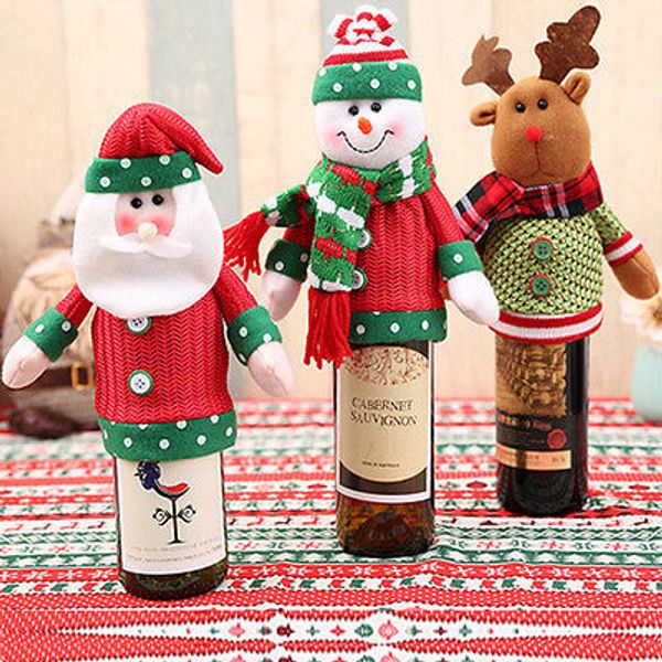 

christmas santa clause clothing hat belt dress wine bottle cover xmas decor gift