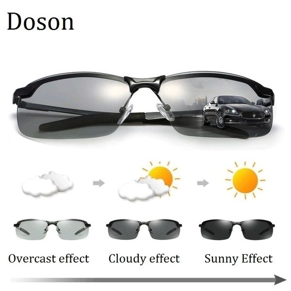 

2018 pchromic polarized sunglasses men driving chameleon discoloration sun glasses male goggles eyewear oculos uv400, White;black