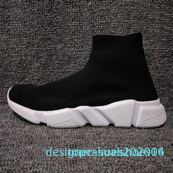 

париж скорость тренеров носок обуви оригинал роскошная mens женщин тапки дешевые высокого верхнего качества вскользь ботинки с коробкой t14, Black