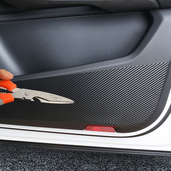 Leather Car Inner Door Panel Protection Mat Glove Box Anti Kick Pad Sticker For Porsche Cayenne 2018 2019 Panamera 2017 2018 Cool Interior Accessories