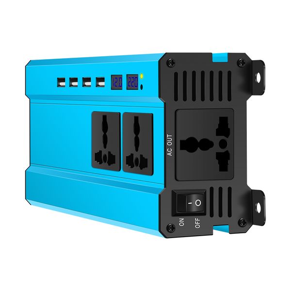

car charger dc12v to ac 220v solar car power inverter 5000w led sine wave converter with 4 usb interfaces digital display
