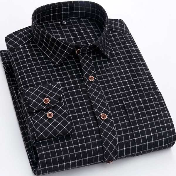 

men's casual shirts for men plaid long sleeve striped cotton 2021 spring autumn boutique man soft comfort slim fit styles brand, White;black