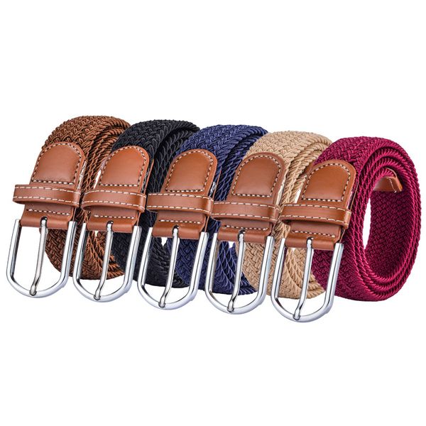 

high fashion mens belts luxury casual braided belt for men with pin buckle designer belts men ing, Black;brown