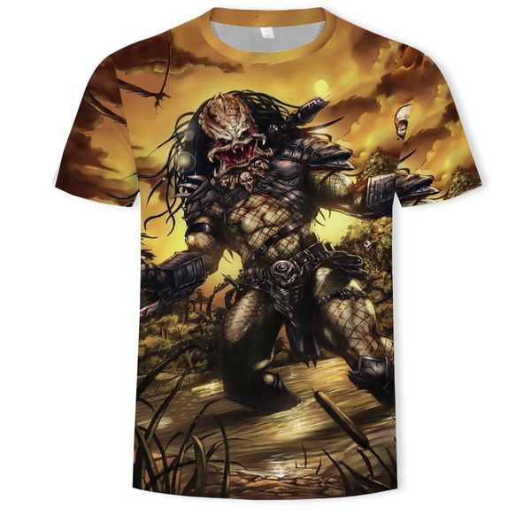 

mens designer short-sleeved cartoon iron soldier printed t-shirt loose thin top, White;black