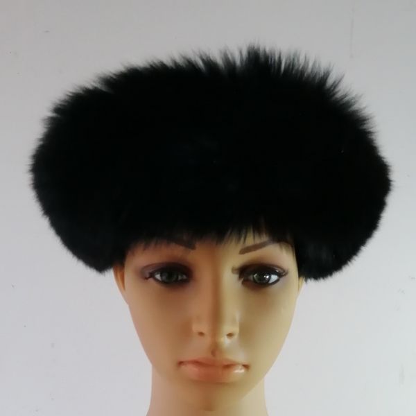 Inverno Caldo Fasce Pelliccia di Volpe Fascia Cappello Reale Scaldaorecchie delle Donne Paraorecchie Turbante Fascia Dei Capelli Accessori 10 pz/lotto consegna espressa gratuita