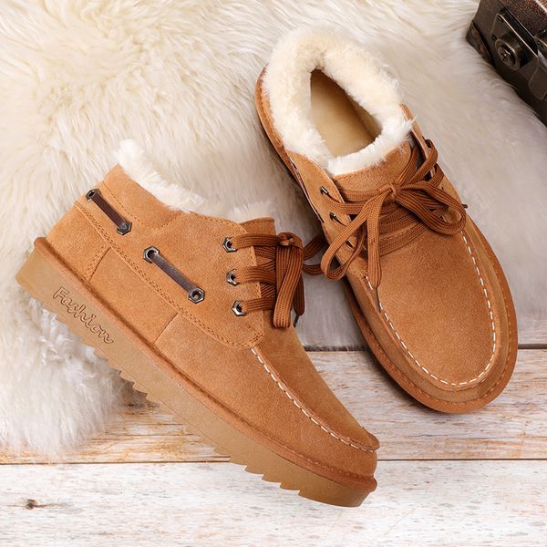

men's snow boots, short tube, plush and thickened, all kinds of flat bottomed snow cotton shoes, men's shoes, Black