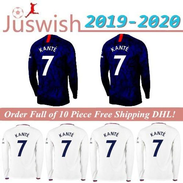 

2019 2020 rudiger jorginho abraham barkley kante pedro giroud willian pulisic long sleeve soccer jerseys 19 20 football full shirt mayorista, Black;yellow