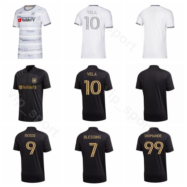 

2020 2021 lafc soccer 9 diego rossi jersey 4 eddie segura 10 carlos vela eduard atuesta latif blessing los angeles football shirt kits, Black;yellow