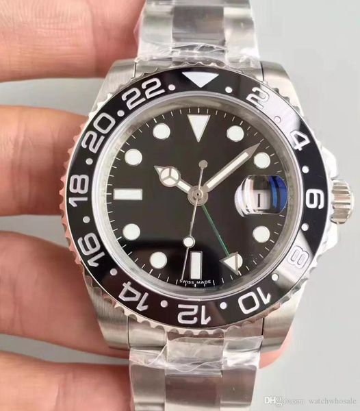 

2019 manly taste watch black ceramic bezel mechanical automatic folding buckle watch sports self-wind watches roless wristwatch relogio, Slivery;brown