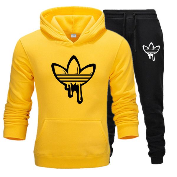 

2019 running suits autumn winter men's sets hoodie+pants two pieces sets casual tracksuit male sportswear for men, Gray