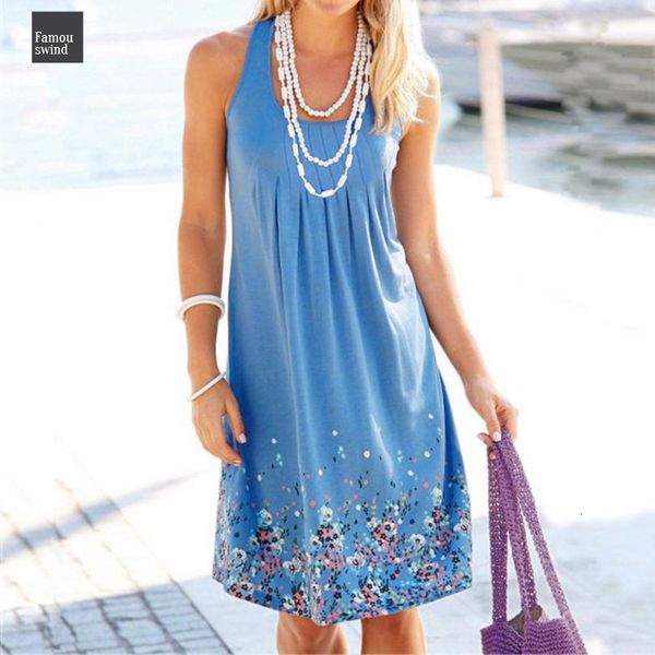 

women dress summer brief women printing sleeveless evening party dress o neck loose beach vest dress floral jul31 designer clothes, Black;gray