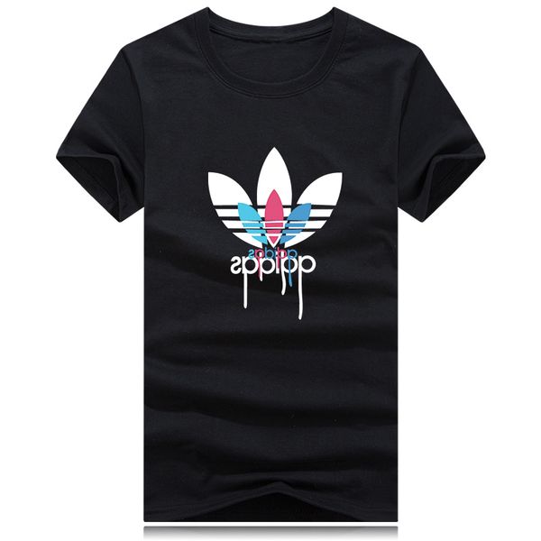 

new summer cotton mens t shirts fashion short-sleeve printed male tees skate brand hip hop sport clothes, White;black