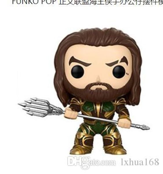 

kawaii funko pop dc justice league символы виниловые куклы # 205 aquama cyborg фигурки коллекция подарков модель игрушки с розничной коробко