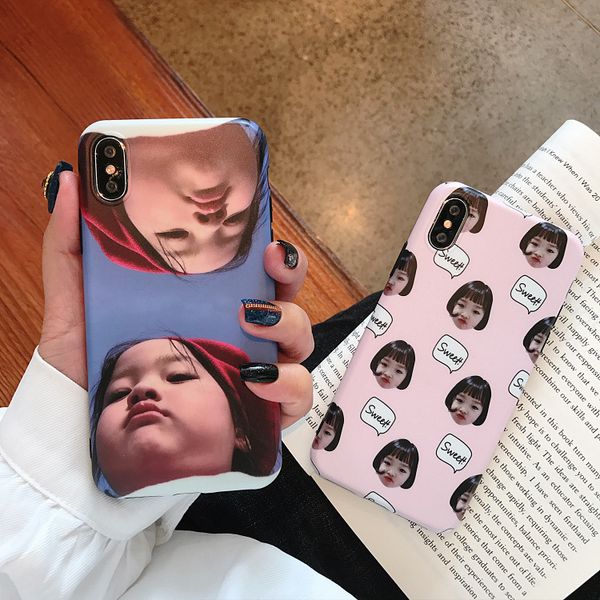 

korea cute little girl applies apple x mobile phone case xs max/xr/iphonex/8plus/7 soft case 6s