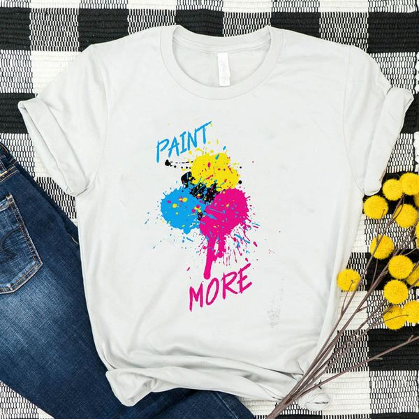 

women shirt womens paint more summer fashion graphic tshirt tees printed clothes kawaii short sleeve female t-shirt, White