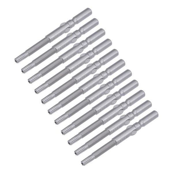 

uxcell 10 pcs 60mm long 5mm dia round shank t15 magnetic torx security screwdriver bits