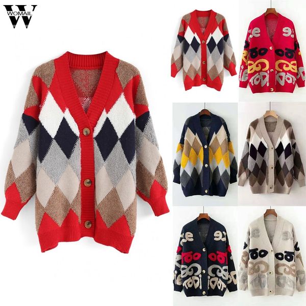 

womail casual knit sweater winter fashion sueter mujer invierno women loose single-breasted femme nouveaute jersey mujer top, White;black