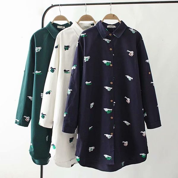 

ladies langer muwen los shirt, White