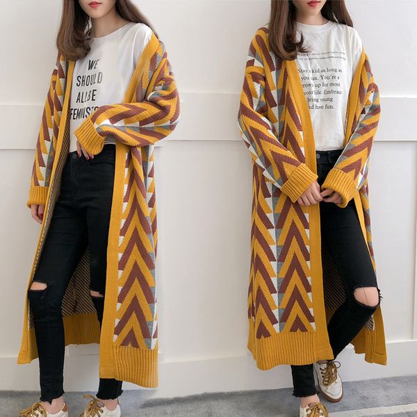 

new brand autumn winter fashion women's sweater women's long-sleeved loose knit sweater lengthen, White;black