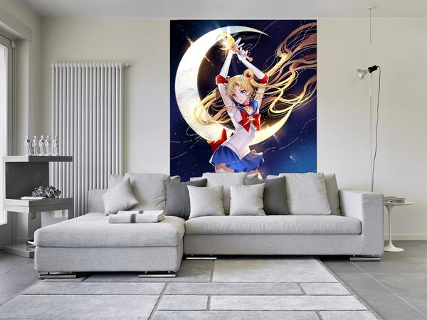 

self-adhesive] 3d sailor moon 1702070 japan anime wall paper mural wall print decal murals