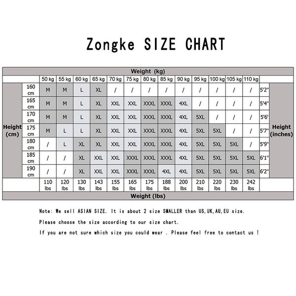 Chinese Size Chart