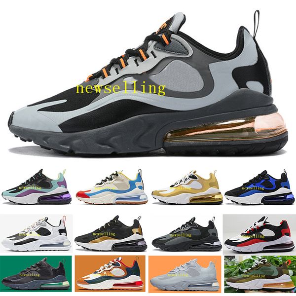 

270s react triple army gold green pink grey white men shoes women running shoes sneakers chaussures outdoor shoes size 36-45, White;red