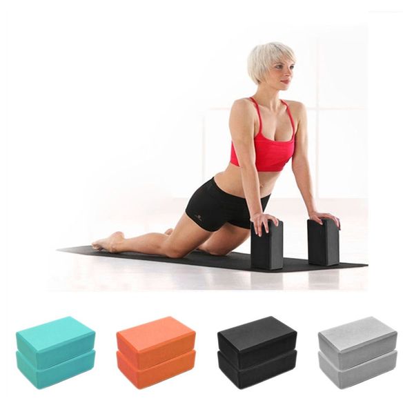 Yoga bloco de espuma de bloco coloridas tijolo Exercício da aptidão Ferramenta Exercício do exercício que estica Formação Health Aid Shaping corpo fronha d1
