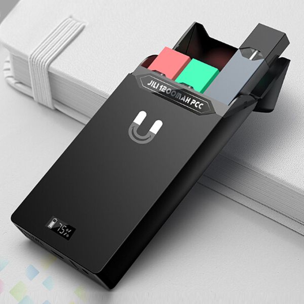 

Original Jili Box Portable Charging Case 1200mAh As Power Bank Uptown-tech for Vape Pen Pods Device Starter Kit DHL Free