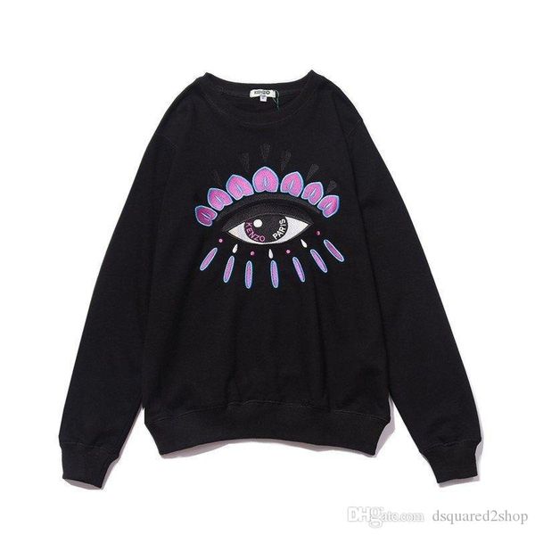 

19ss eye письмо печати мужчины толстовки пальто o paris фуфайки harajuku мужчины женщины coatos tiger head футболка streetwear толстовка dd6, Black