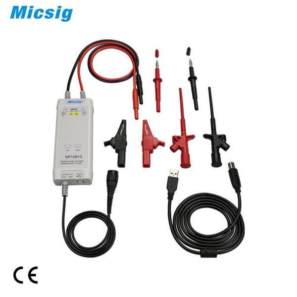 

micsig oscilloscope 1300v 100mhz high voltage differential probe kit 3.5ns rise time 50x/500x attenuation rate dp10013