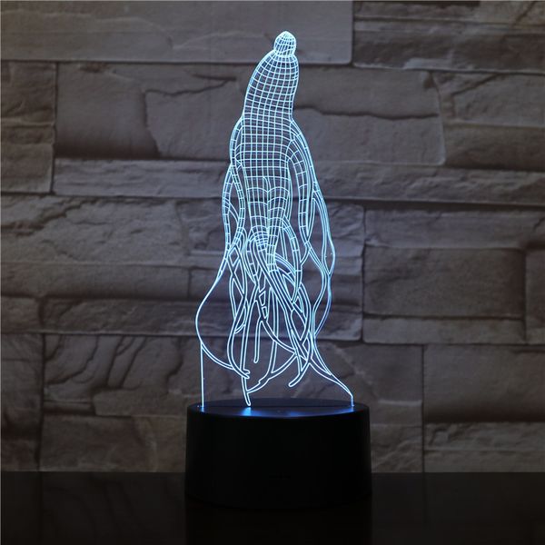 

ginseng led night light usb touch sensor rbg novelty lighting child kids baby gift gadget decor table 3d lamp decor dropshipping