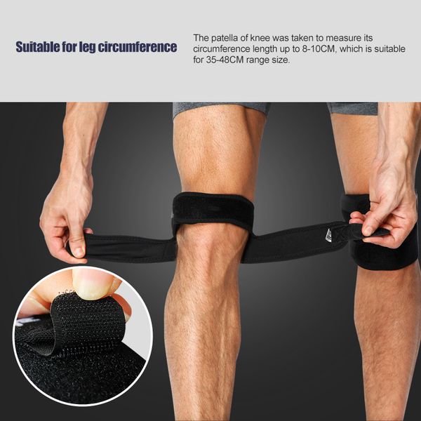 

new adjustable sports sacral belt support running basketball football climbing fitness knee pads equipment, Black;gray