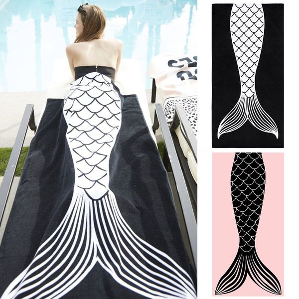 

printed large leaves flower mermaid beach towel round microfiber beach towels roundie adults serviette de plage toalla playa