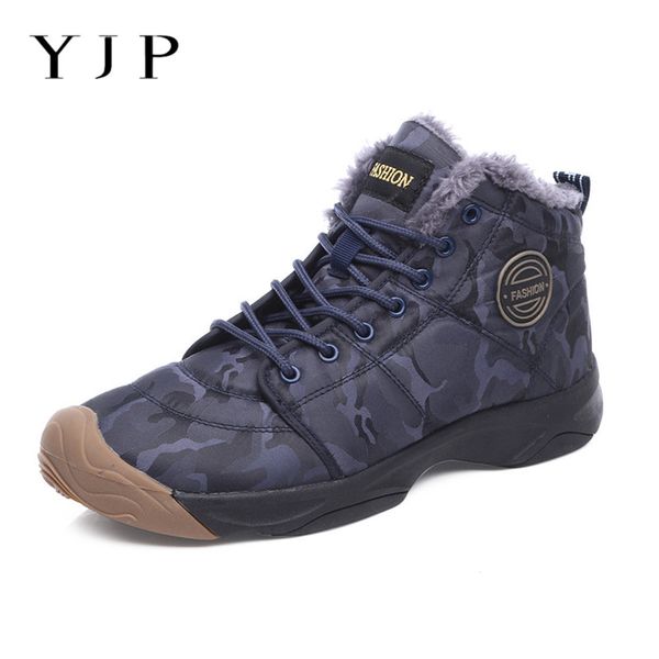 

yjp men boots anti-skidding leather shoes men popular comfy spring autumn shoes short plush snow boots durable outsole, Black