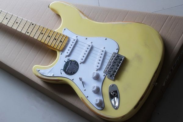 

good qualitynew left handed electric guitar cream for left-handed people copy the old model