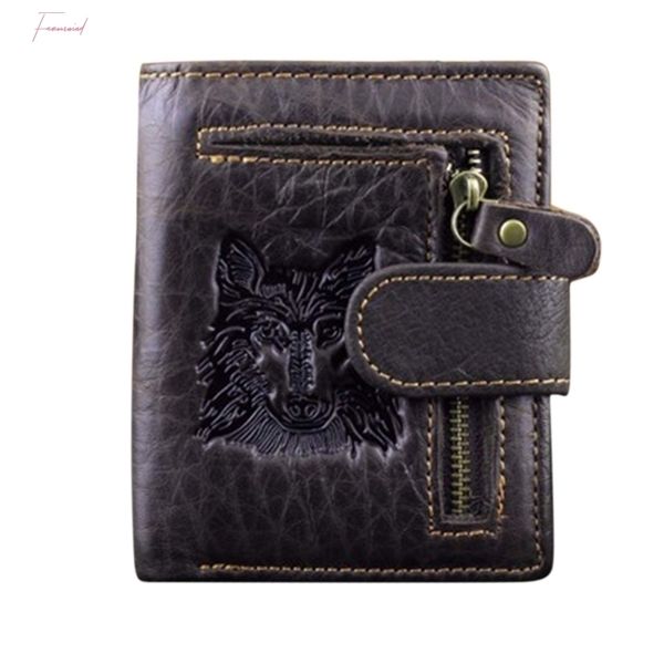 

1pc men wolf wallet coin purse credit card holders clutch bifold pocket billfold drop shipping, Red;black