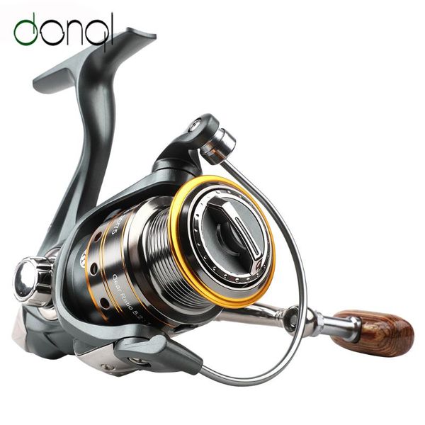 

donql spinning fishing reel 1000-3000 series 10+1 bearing ball stainless steel metal spool spinning reel boat fishing line wheel