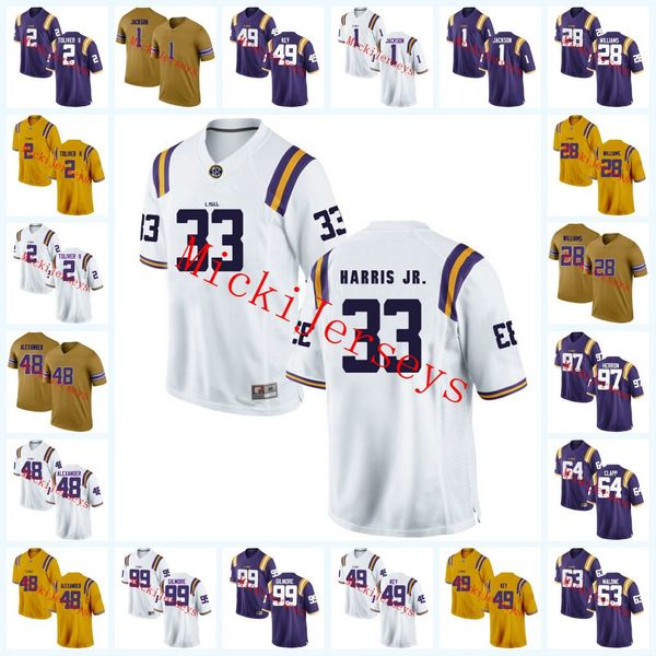 

ncaa lsu tigers todd harris football jerseys greg gilmore frank herron william clapp arden key kevin toliver donte jackson lsu tigers jersey, Black;red