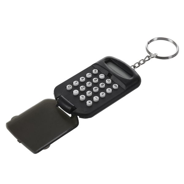 

black color plastic casing 8 digits electronic mini calculator keychain ytt56