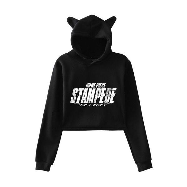 

one piece cat ear hoody women new arrivals quality ouewear sweatshirt pullovers one piece lovely team korean hoodies casual top, Black
