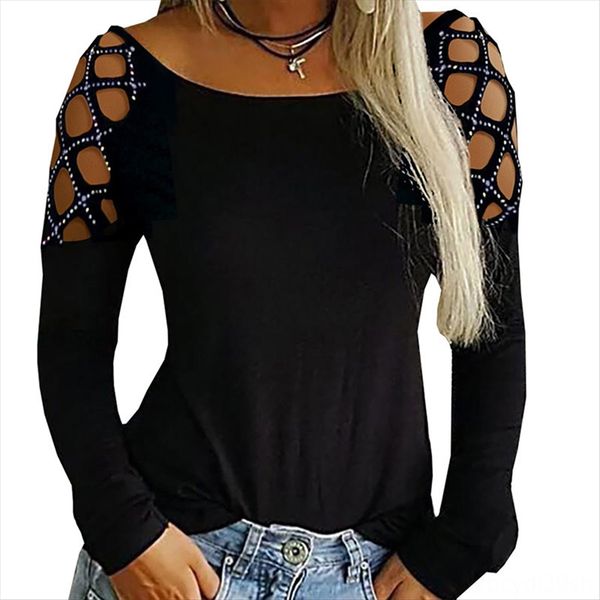 

2019 summer women's solid color shoulder-leaking casual female 2019 summer women's solid color shoulder-leaking casual female, White