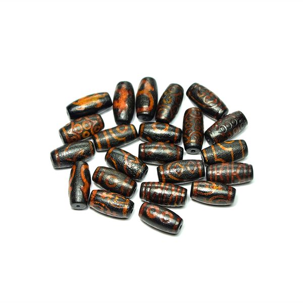 

tibet weathered dzi 10*20mm agate beads 1/2/21eyes aquarius lotus amulet bracelet necklace diy 1pcs/lot 2pcs/lot ing